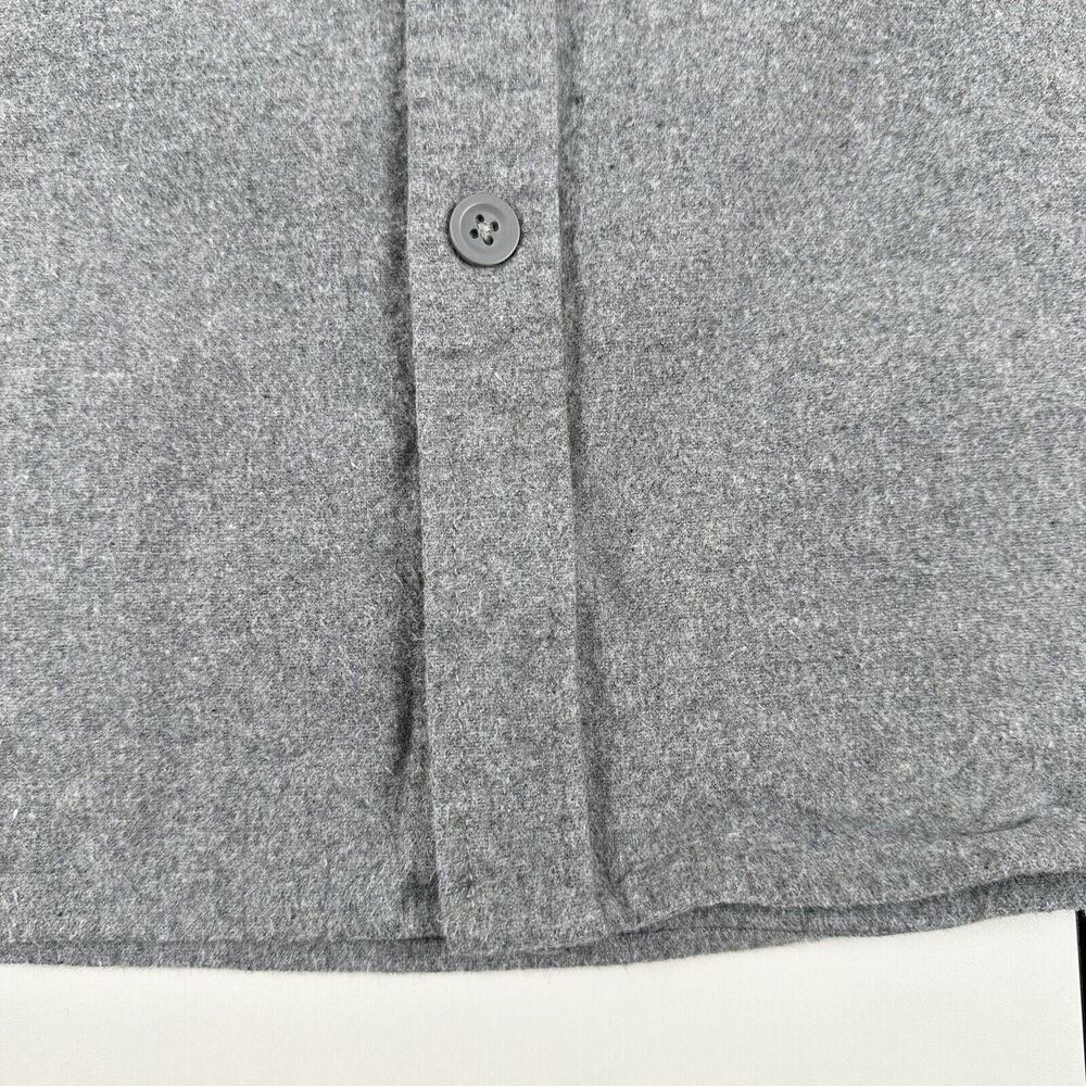 Eddie Bauer Gray 2 Pocket Flannel Long Sleeve Button Shirt Mens Sz L - Picture 6 of 6